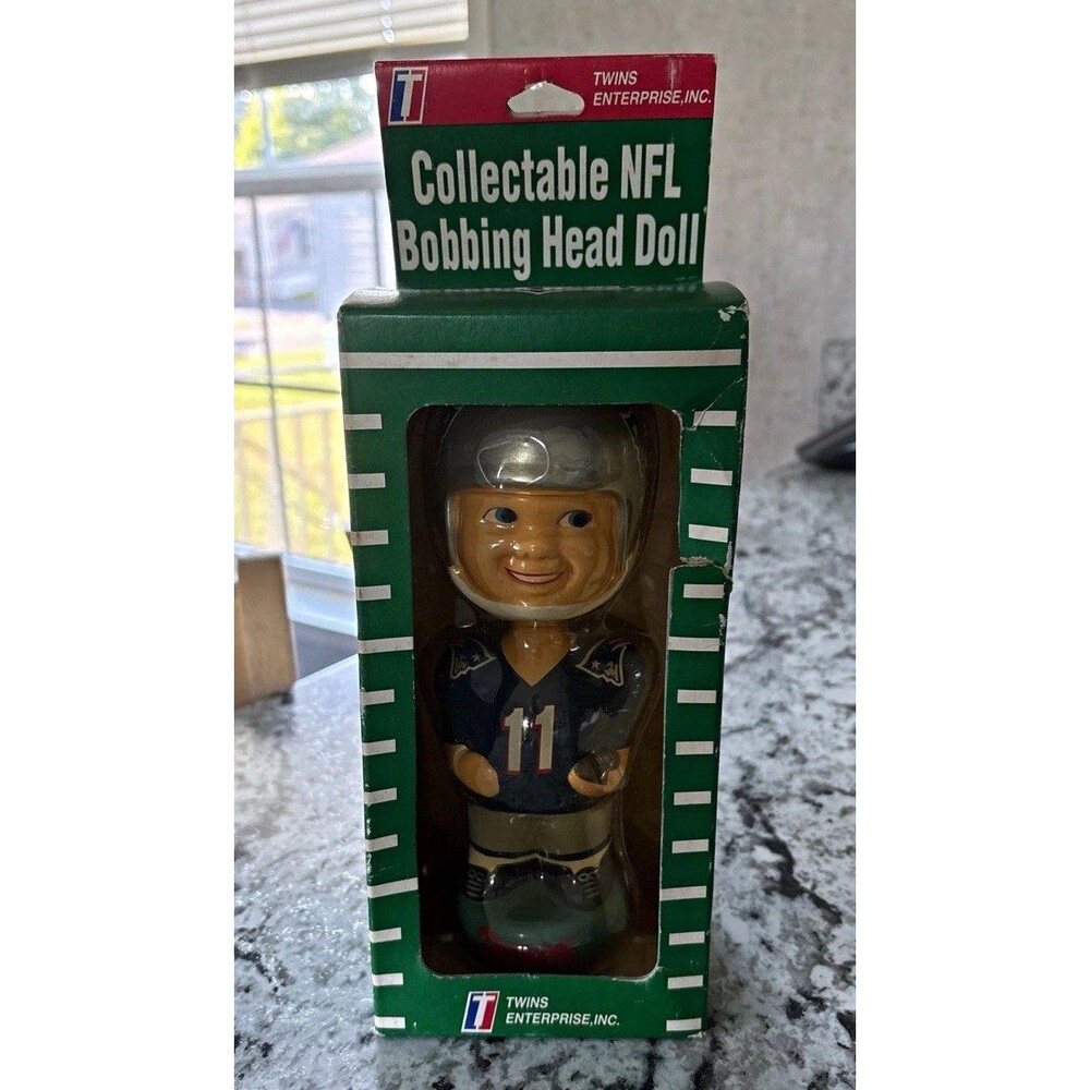 Twins Enterprise NFL New England Patriots #11 Bobblehead Doll Blue Silver